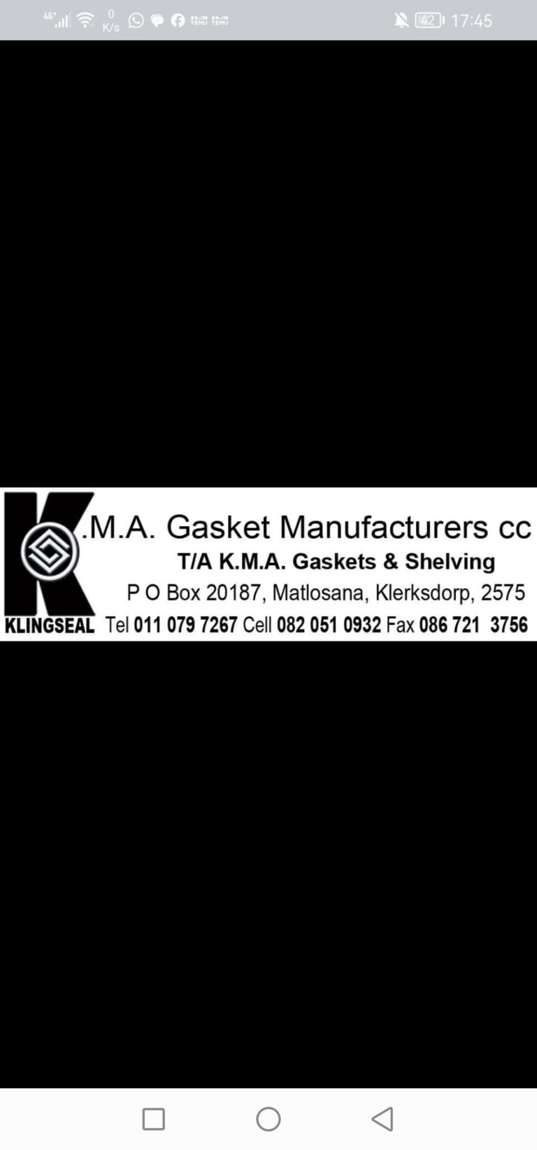 K. M. A Gasket Manufacturers